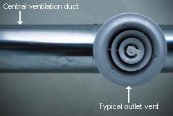 English: A central ventilation tube and vent. ...